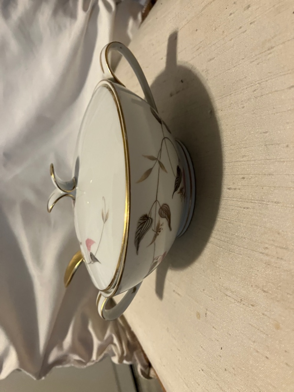 Vintage Noritake China covered dish with cover n golden spoon - Picture 10 of 10